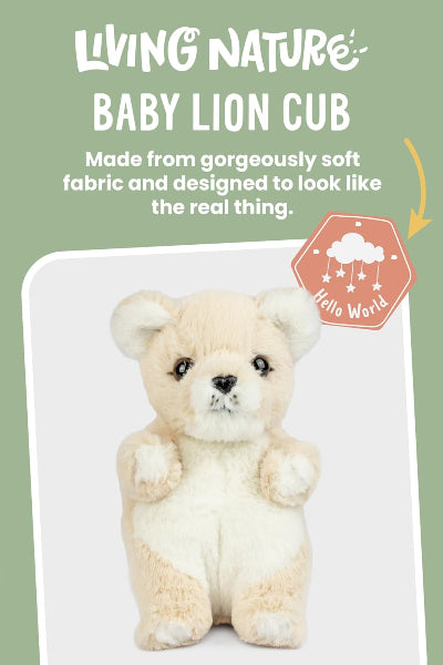 Living Nature Baby Lion Cub Plush Soft Toy