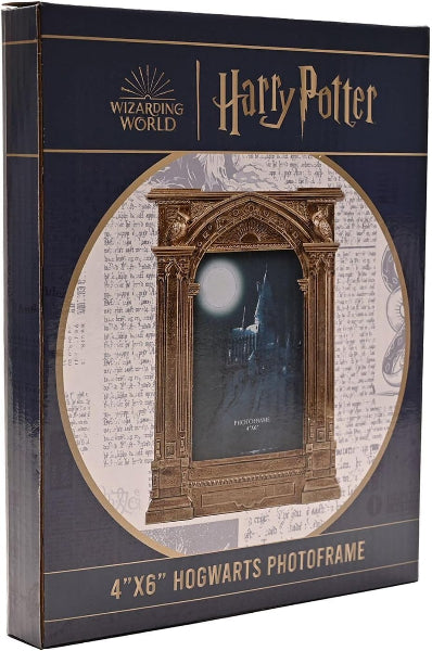 Harry Potter Hogwarts photo frame packaging with decorative design and text.