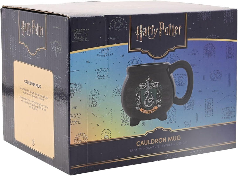 Boxed Harry Potter Cauldron Mug with blue and black design