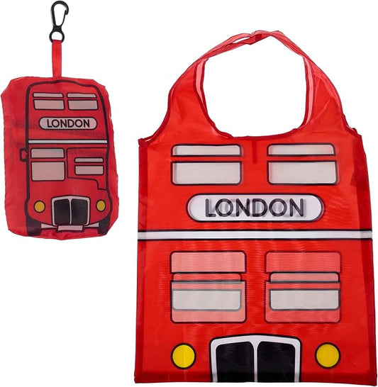 Puckator Foldable Reusable Shopping Bag London Icons Red Routemaster Bus Design