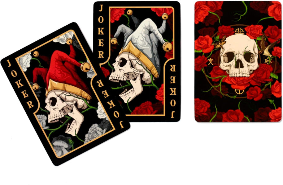 Skulls and Roses Design Standard Playing Card Deck