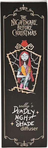 Sally's Deadly Night Shade diffuser packaging from 'The Nightmare Before Christmas' on a black background.