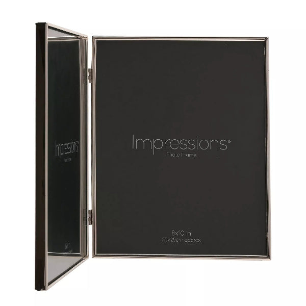 Black photo frame with 'Impressions' branding on a white background