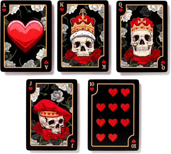 Skulls and Roses Design Standard Playing Card Deck
