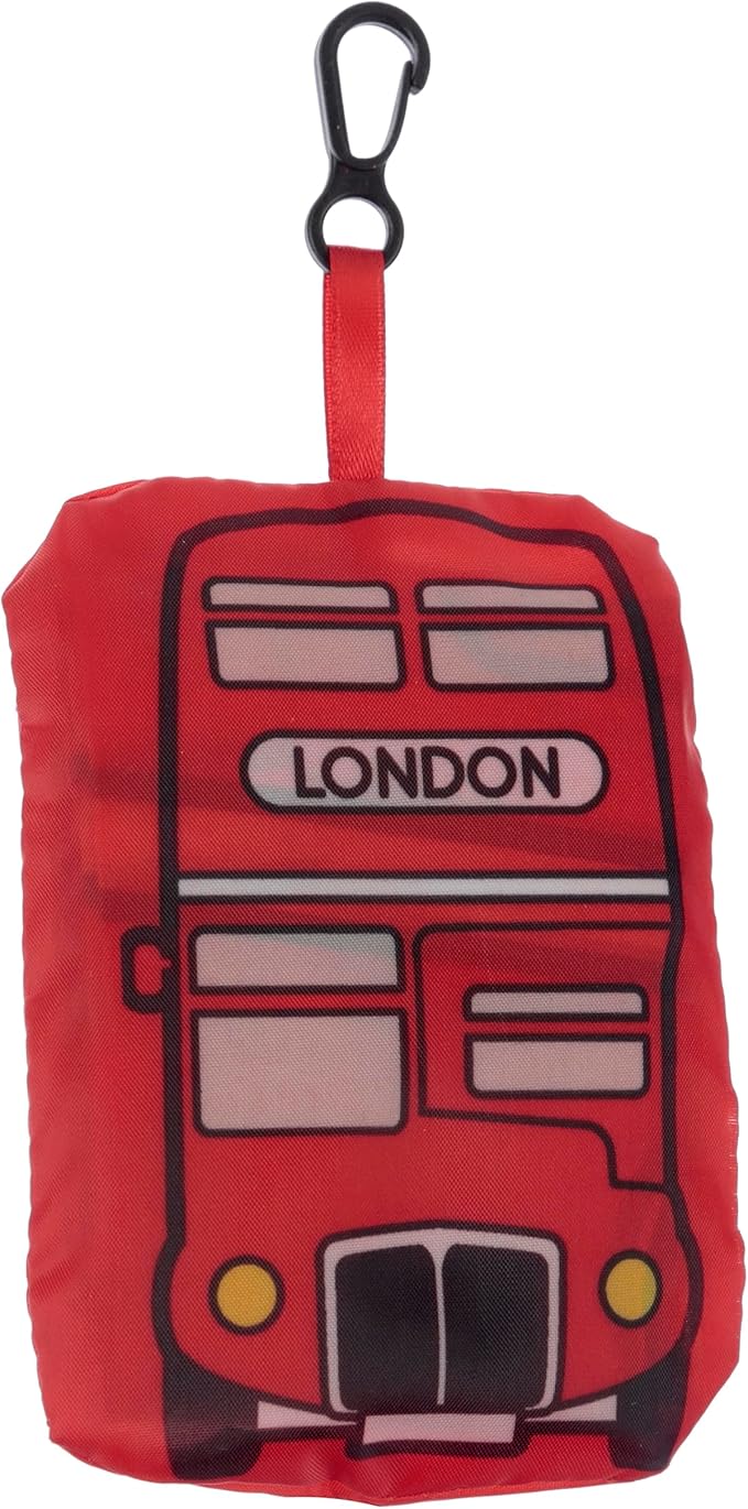 Puckator Foldable Reusable Shopping Bag London Icons Red Routemaster Bus Design