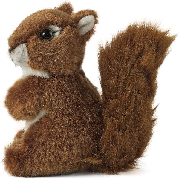 Plush squirrel toy on a white background