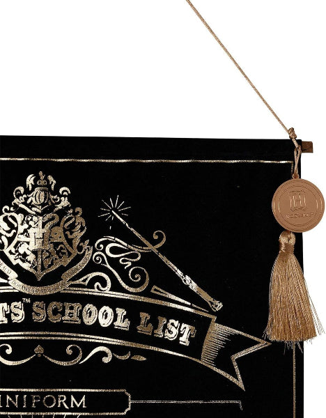 Decorative school list holder with tassel on a white background