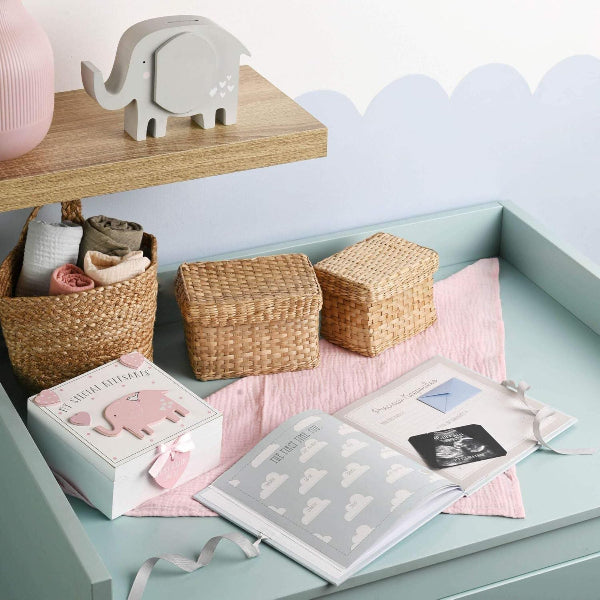 Petit Cheri My Special Keepsake Box Pink Elephant Design 16cm