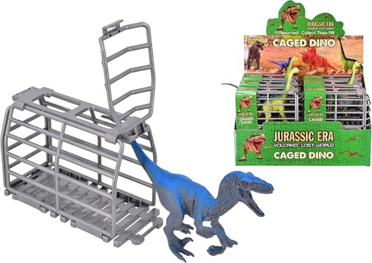 KandyToys Jurasic Era Dinosaur In a Cage