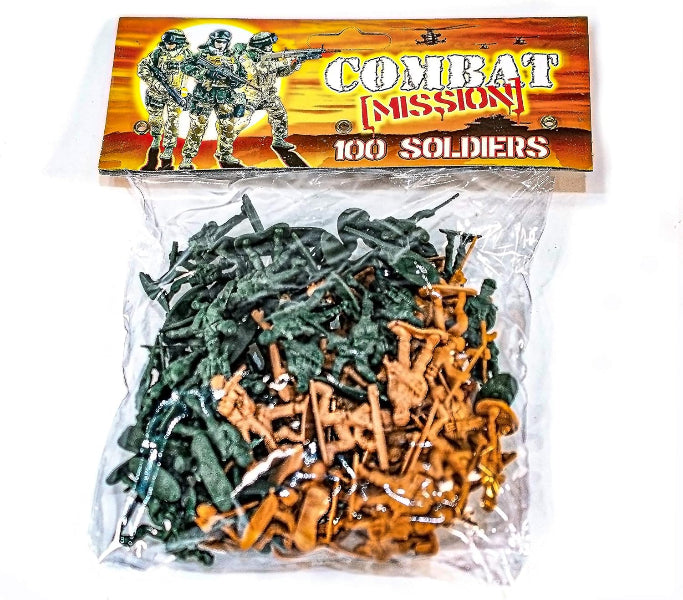 Combat Mission Plastic Toy Soldiers 100 Piece