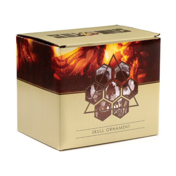 Box with skull design and 'Skull Ornament' text on a white background