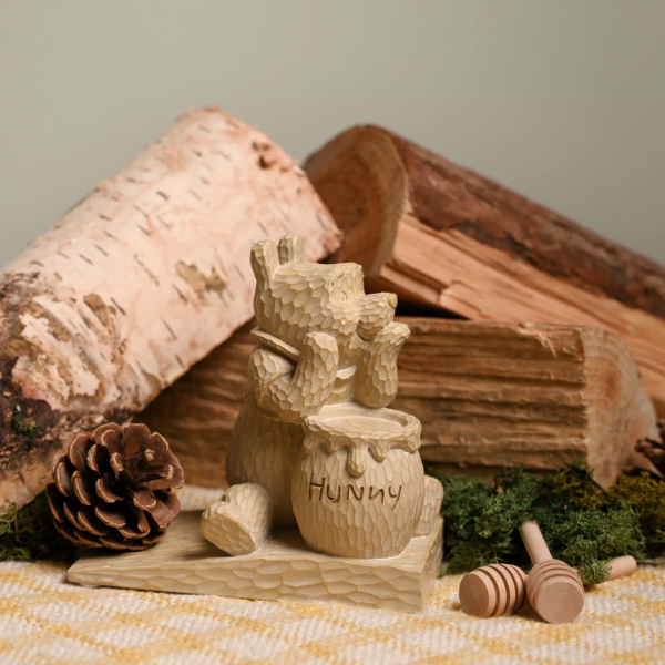 Disney Winnie The Pooh Wood Effect Resin Door Stop Brown