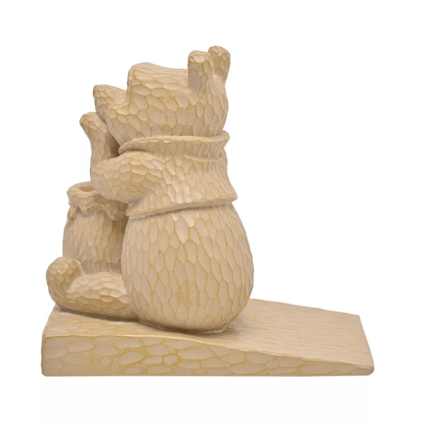 Disney Winnie The Pooh Wood Effect Resin Door Stop Brown