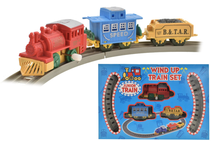 Kandy Toys 8pc Junior train Wind Up Train Set