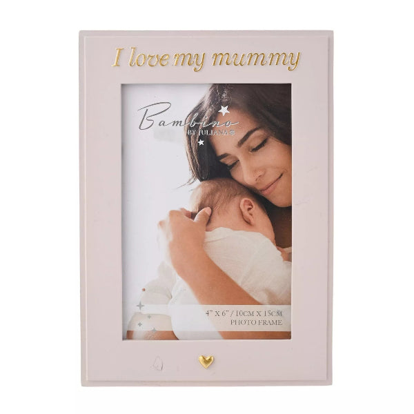 Bambino 'I Love My Mummy' Pink Photo Frame 4" x 6"