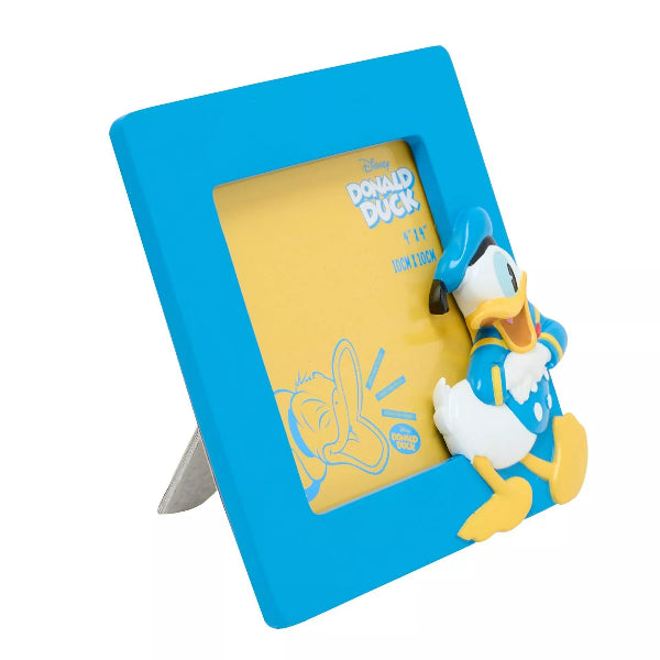 Blue photo frame with Donald Duck design on a white background