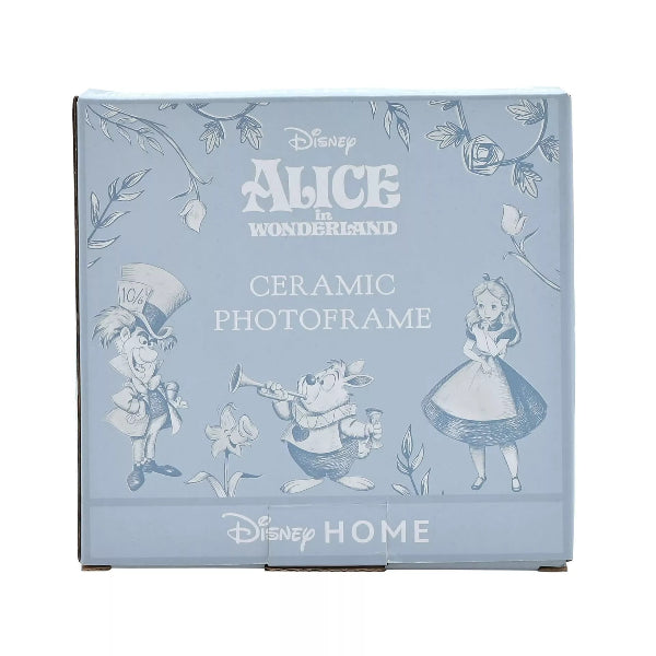 Disney Alice in Wonderland ceramic photo frame packaging on a white background
