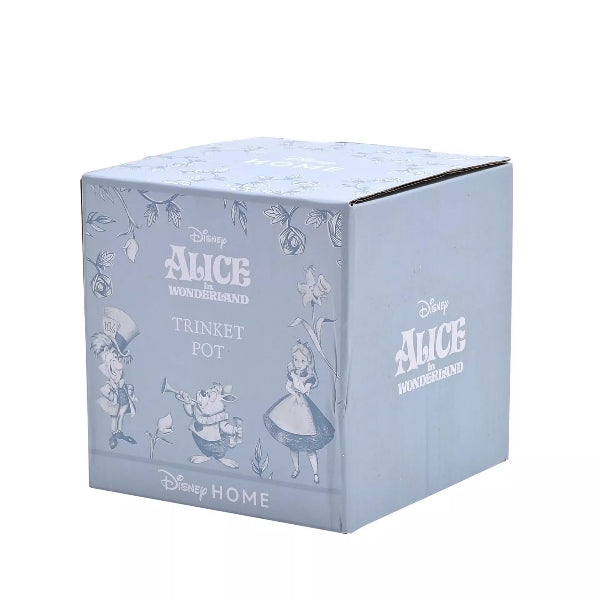 Blue box with Disney Alice in Wonderland design on a white background