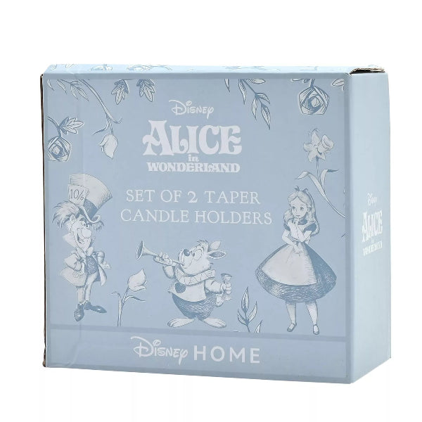 Disney Alice in Wonderland candle holder set packaging on a white background
