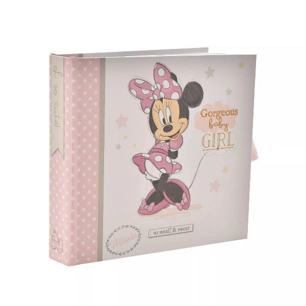Album for baby girl with Minnie Mouse design on a white background