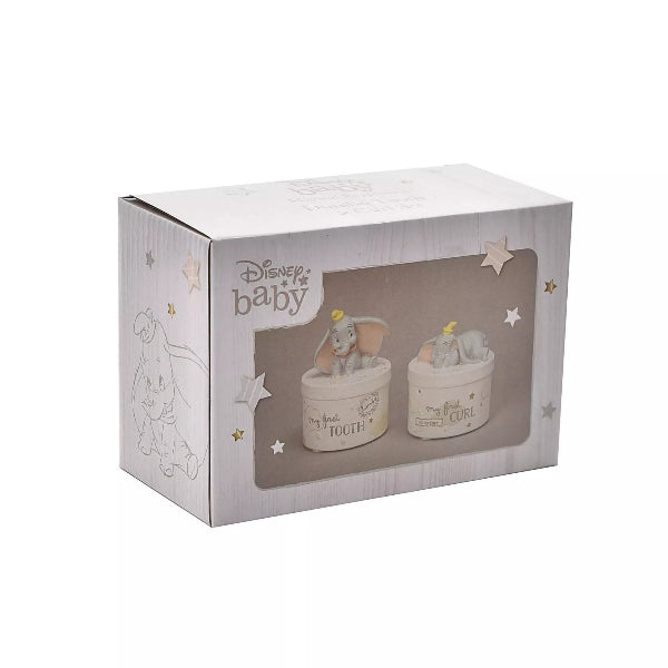 Disney baby packaging with two small containers featuring elephant characters.