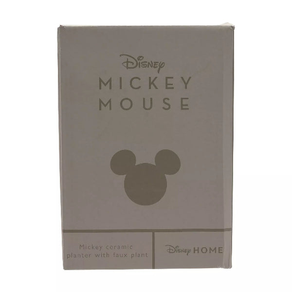 Disney Mickey Ceramic Footed Planter with Faux Plant 20cms