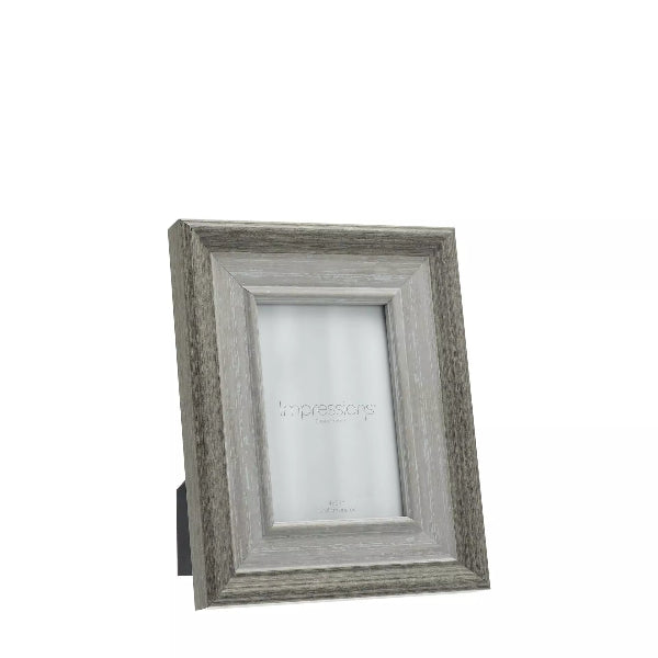 Wooden picture frame on a white background
