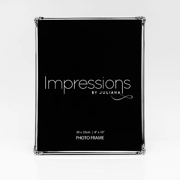 Black photo frame with 'Impressions by Juliana' branding on a white background