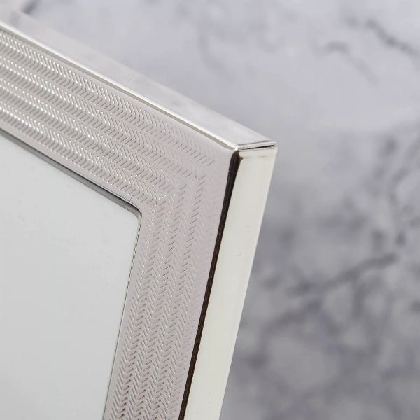Impressions Elegance Silver Plated Textured Surface Photo Frame 5" x 7"