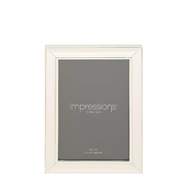White photo frame with 'Impressions' branding on a white background