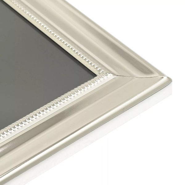 Silver decorative frame on a white background