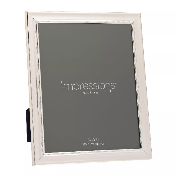 White photo frame with 'Impressions' branding on a white background