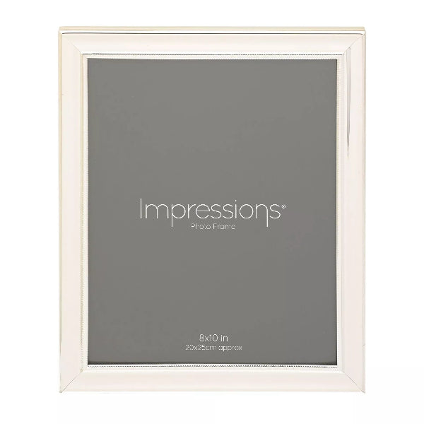 White photo frame with 'Impressions' branding on a white background