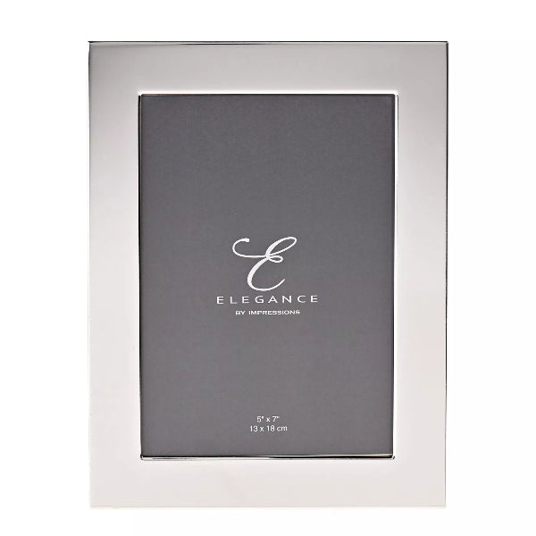 Impressions Elegance Shiny Silver Plated Photo Frame 5" x 7"