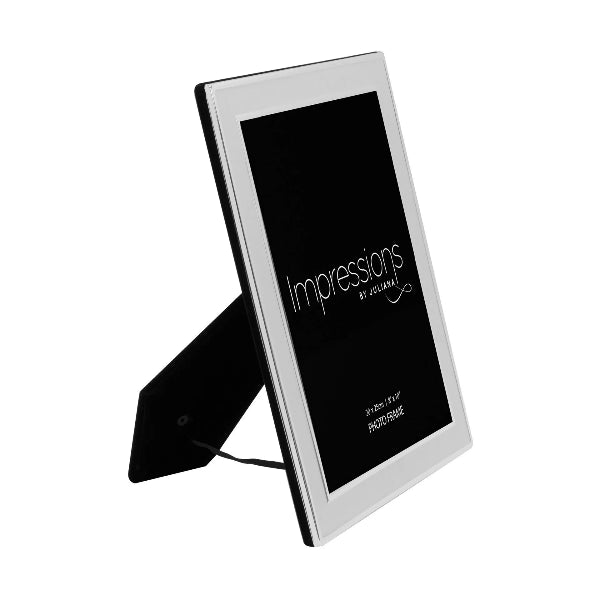 Digital photo frame with 'Impressions by Julian' branding on a white background
