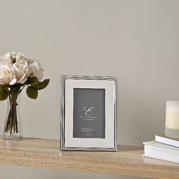 Impressions Elegance Silverplated Rib Edge Frame 4" x 6"