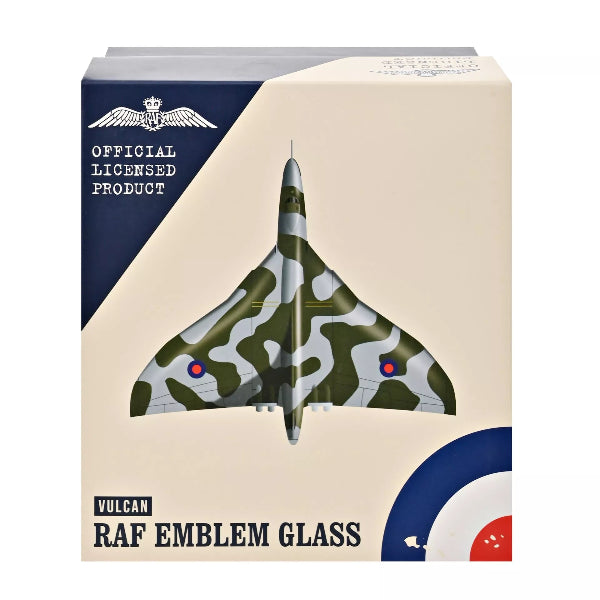 RAF Glass & Metal Whiskey Tumbler - Vulcan 330ml