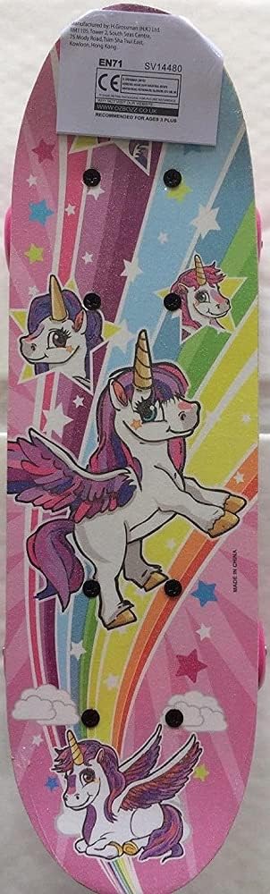 43cm Unicorn Skateboard with Flashing Light Up Wheels